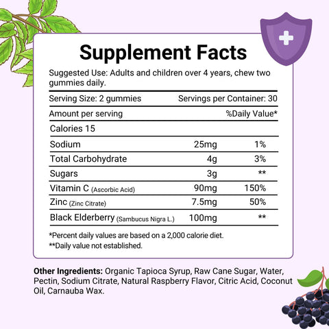 Elderberry Gummies with Zinc & Vitamin C