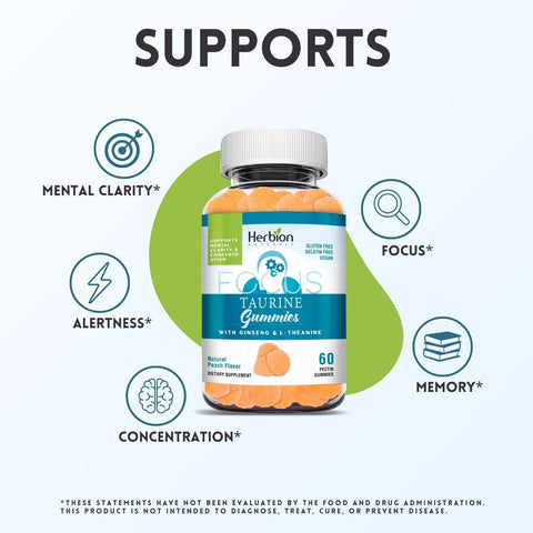Taurine Gummies with Ginseng & L-Theanine