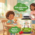 Herbion Children's Vitality Gummies are made with tasty natural raspberry flavor - a kid approved taste. 