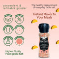 Herbion Himalayan Pink Salt Grinder: Kosher Certified, Halal, Coarse Grain, and 100% pure & natural. 