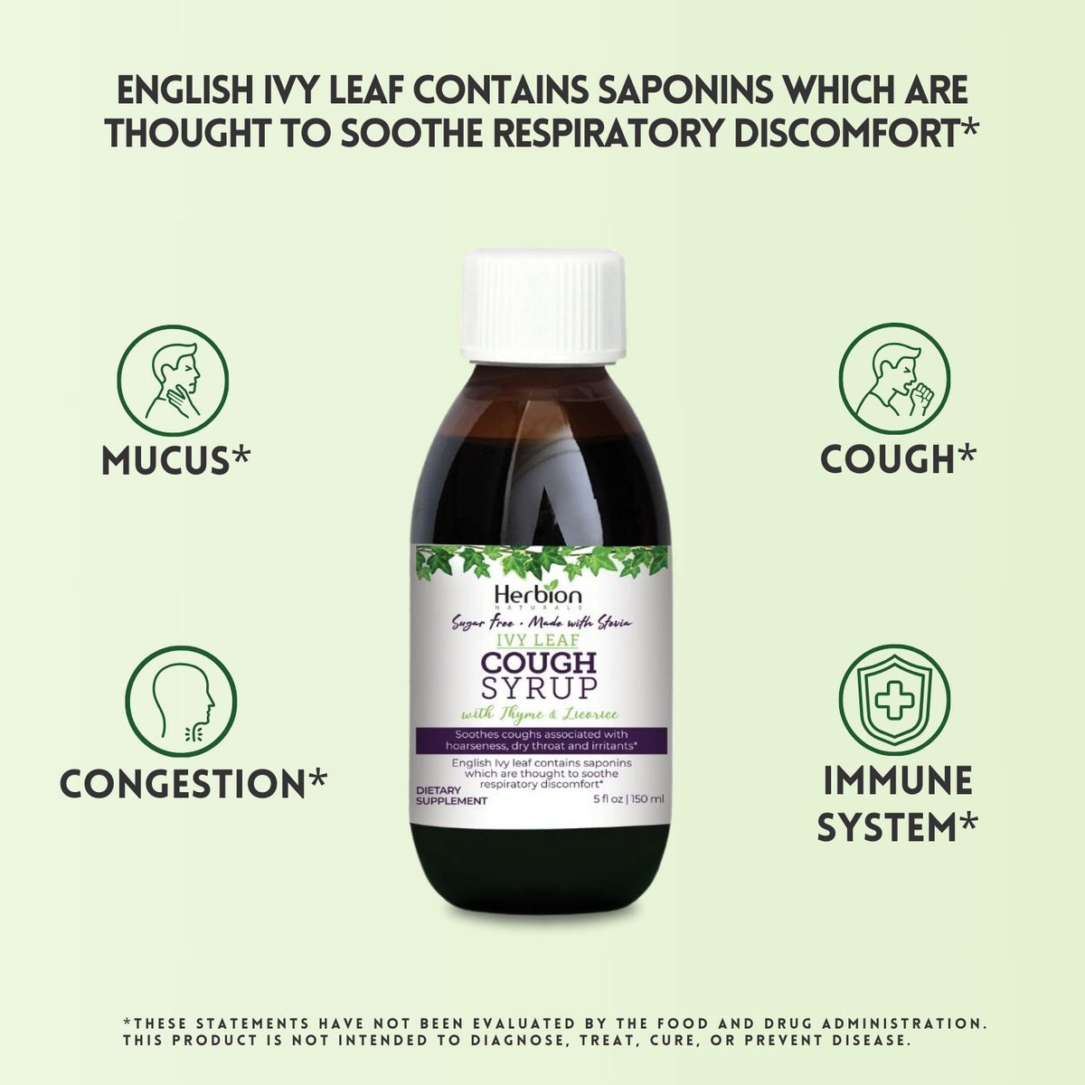 Helixir Syrup Ivy Leaf Cough Syrup | Natural Cough Suppressant for Adults – Herbion ...