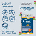 Herbion Liver Support Capsules: Vegan, Non-GMO, Drug Free, Gluten Free, and GMP Certified. Milk Thistle & Other Liver-Friendly Herbs