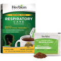 Herbion Respiratory Care Herbal Granules can be dissolved in hot water or tea for soothing relief. 