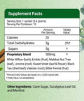 Supplement Facts of Herbion Respiratory Care Herbal Granules