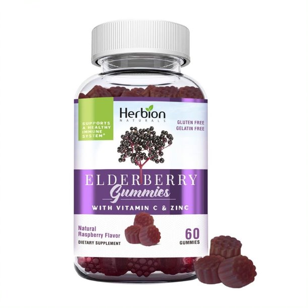 Herbion Naturals Elderberry Gummies with Vitamin C and Zinc